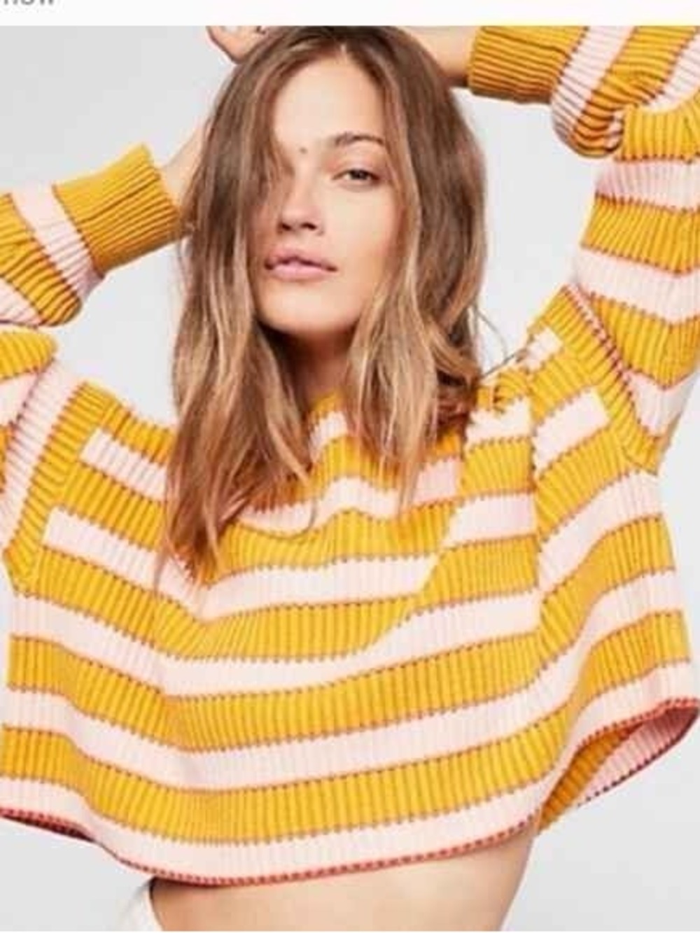 Free People Oversized Cropped Sweater